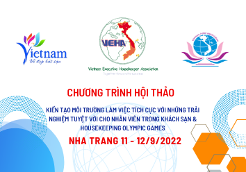 THƯ MỜI THAM DỰ CHƯƠNG TRÌNH HỘI THẢO KIẾN TẠO MÔI TRƯỜNG LÀM VIỆC TÍCH CỰC VỚI NHỮNG TRẢI NGHIỆM TUYỆT VỜI CHO NHÂN VIÊN TRONG KHÁCH SẠN VÀ HOUSEKEEPING OLYMPIC GAMES